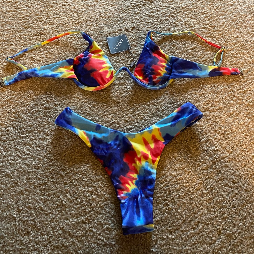 Zaful Tie Dye 2 piece bathing suit